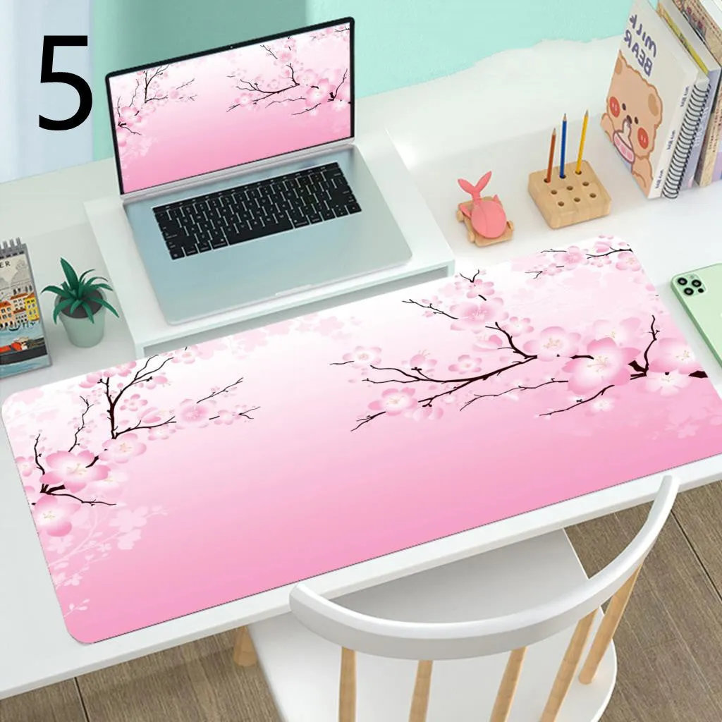 Large gaming mouse desk mat rubber printed pattern multiple sizes 300x600mm to 400x900mm picture colour