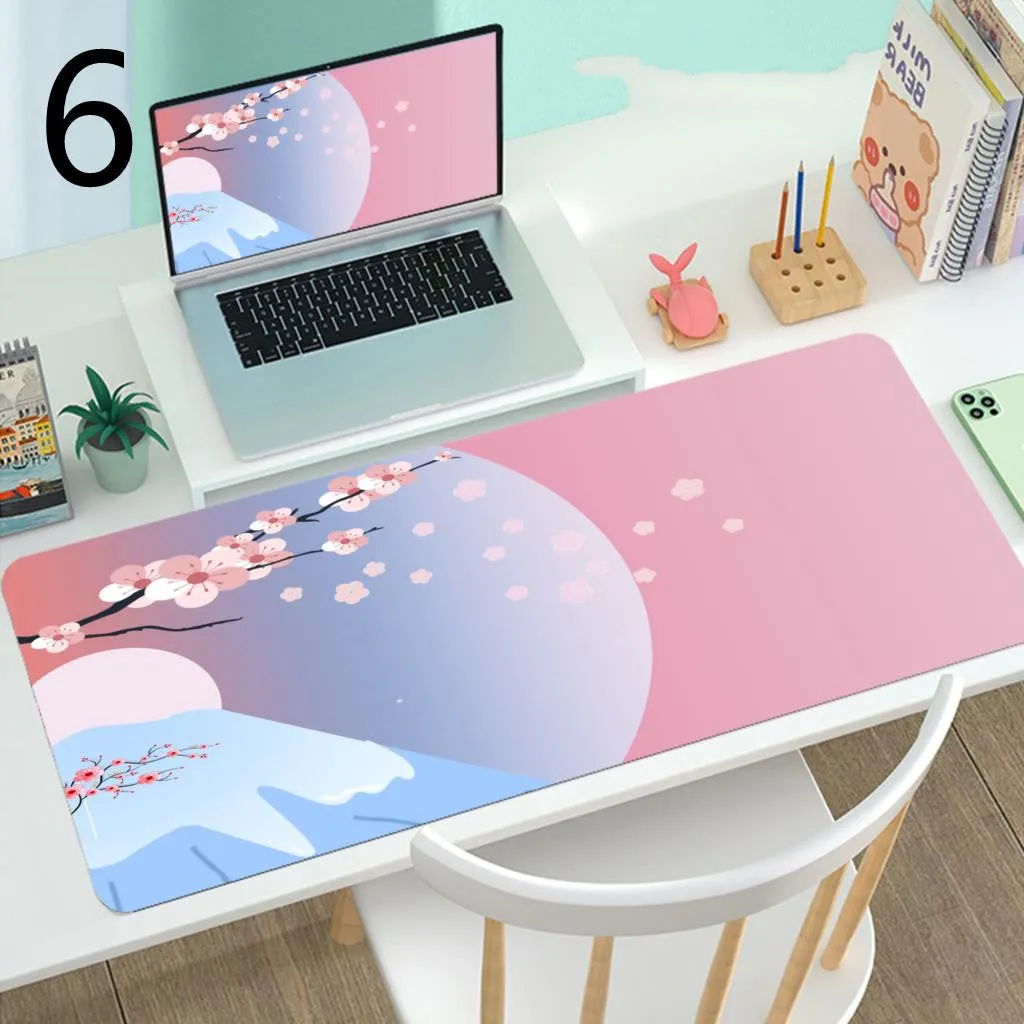 Large gaming mouse desk mat rubber printed pattern multiple sizes 300x600mm to 400x900mm picture colour