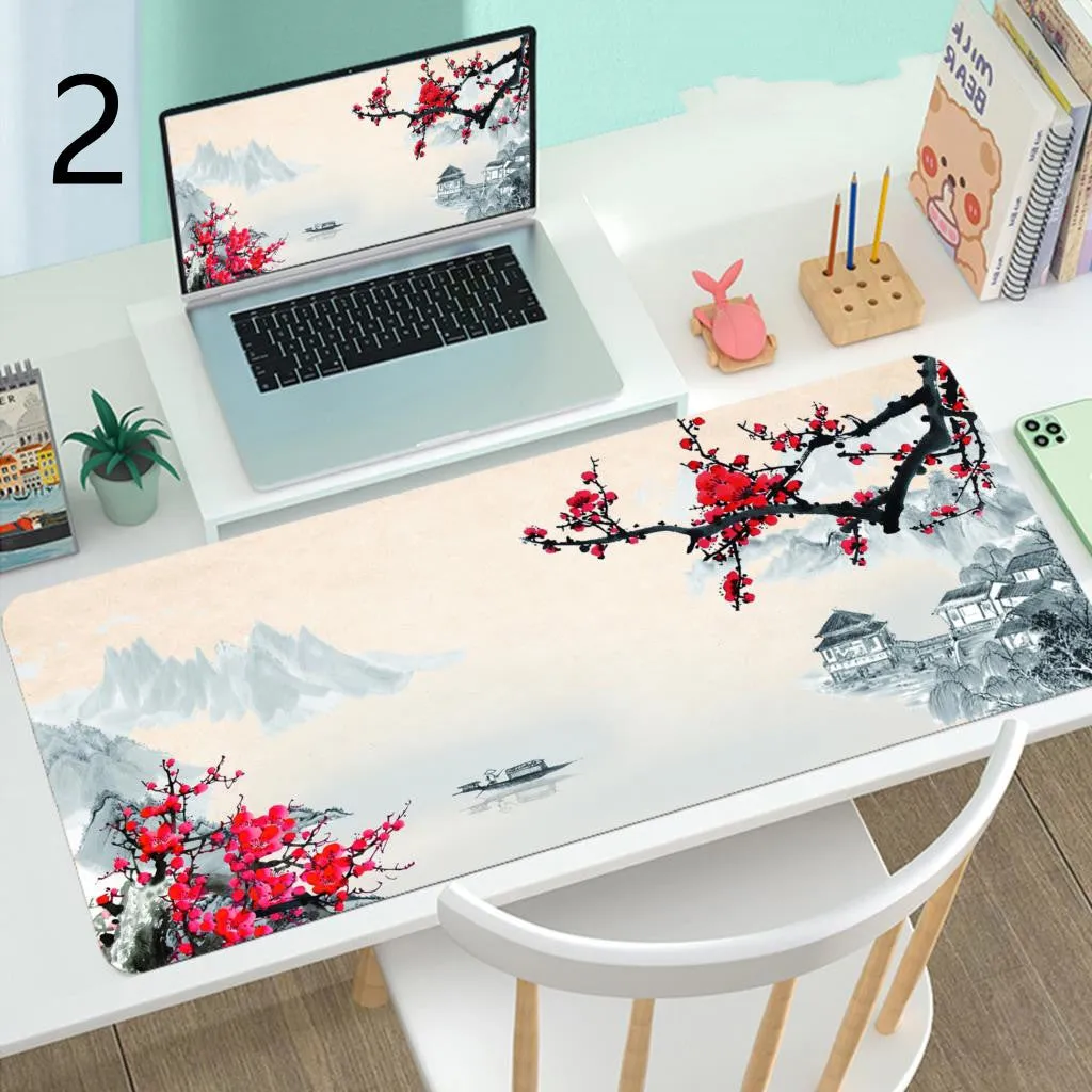 Large gaming mouse desk mat rubber printed pattern multiple sizes 300x600mm to 400x900mm picture colour