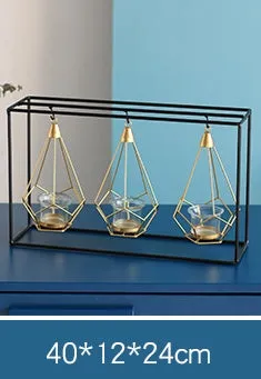 Nordic iron candle holder for block candles, available in single, double, or triple side-by-side styles
