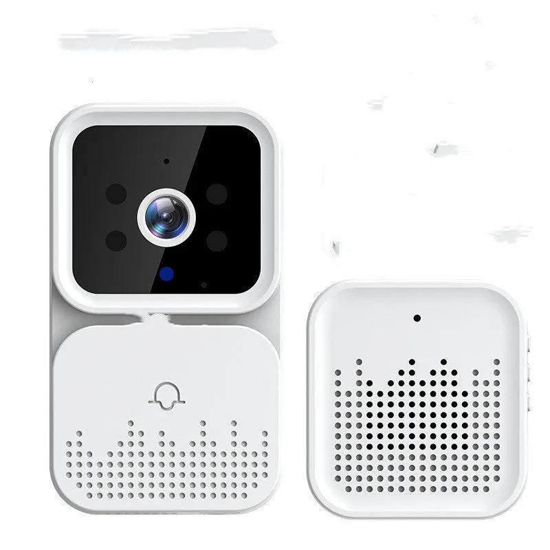 White X6 wireless video doorbell with infrared night vision camera and Ding Dong ringtone, USB charging, no wiring installation