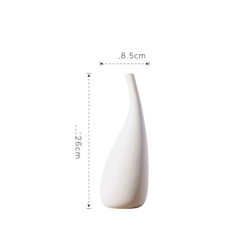 White water drop ceramic vase ornament hanging decoration modern abstract style
