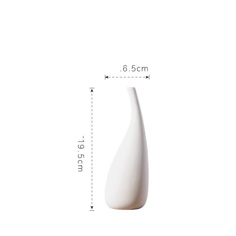 White water drop ceramic vase ornament hanging decoration modern abstract style