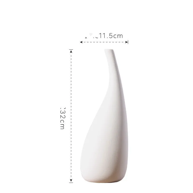 White water drop ceramic vase ornament hanging decoration modern abstract style