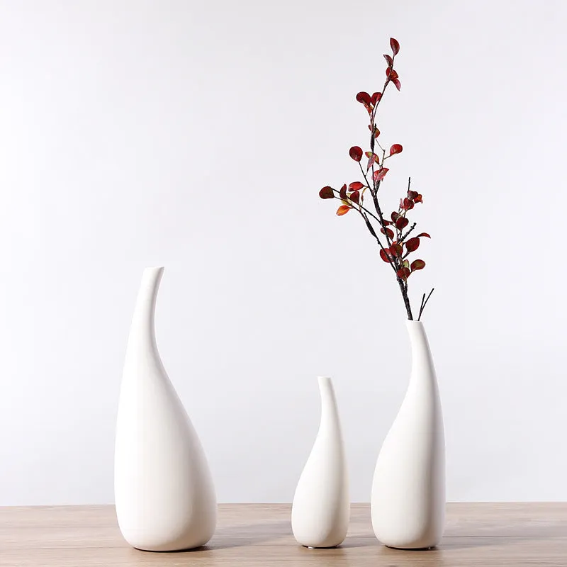 White water drop ceramic vase ornament hanging decoration modern abstract style