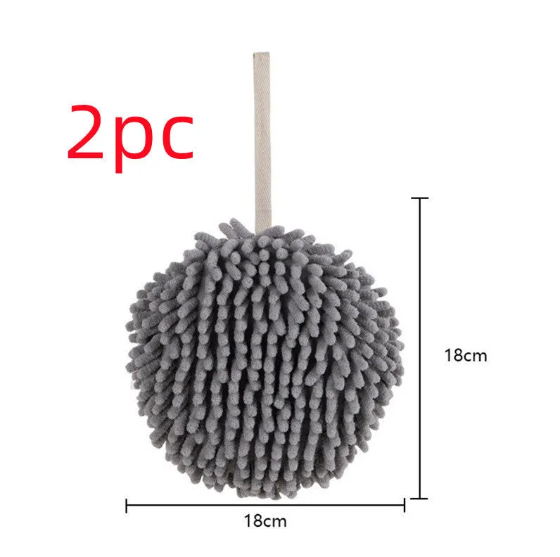 Colourful chenille wipe handball 17x17cm for kitchen and bathroom water absorption