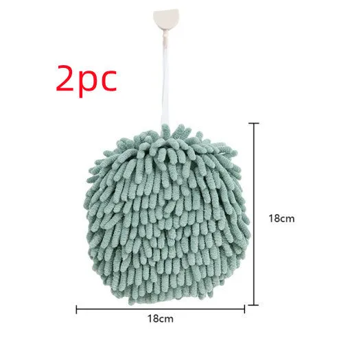 Colourful chenille wipe handball 17x17cm for kitchen and bathroom water absorption