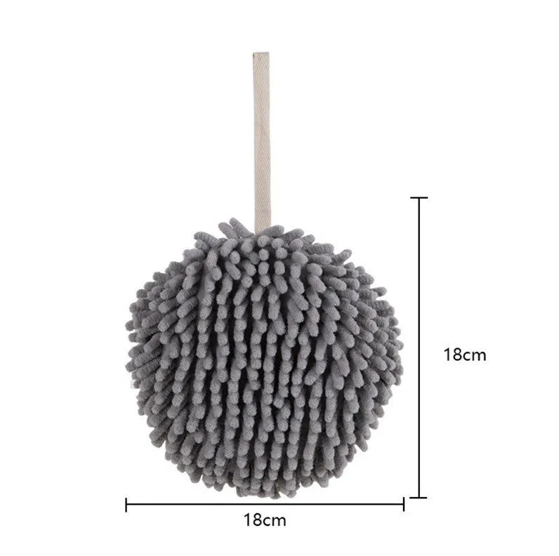 Colourful chenille wipe handball 17x17cm for kitchen and bathroom water absorption