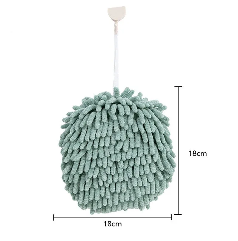 Colourful chenille wipe handball 17x17cm for kitchen and bathroom water absorption