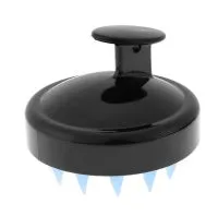 Silicone shampoo brush scalp massage comb 8x8x7cm in black