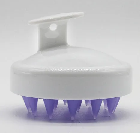 Silicone shampoo brush scalp massage comb 8x8x7cm in black