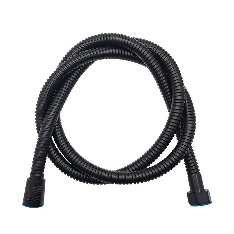 Water saving filter shower head in black with built-in filter element for rain-style bathroom showers
