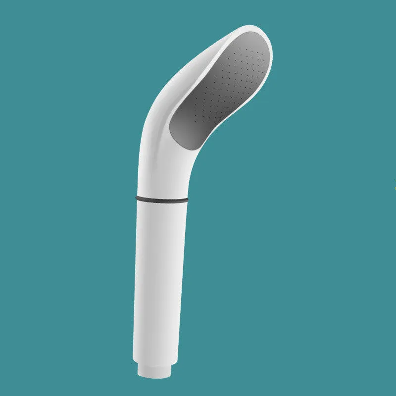 Water saving filter shower head in black with built-in filter element for rain-style bathroom showers