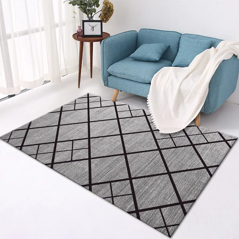 Home crystal velvet polyester carpet machine-woven rectangle floor mat multiple sizes and colours