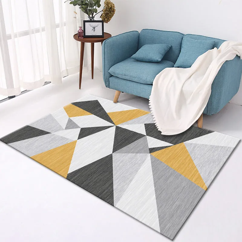 Home crystal velvet polyester carpet machine-woven rectangle floor mat multiple sizes and colours