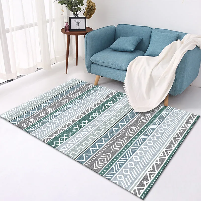 Home crystal velvet polyester carpet machine-woven rectangle floor mat multiple sizes and colours