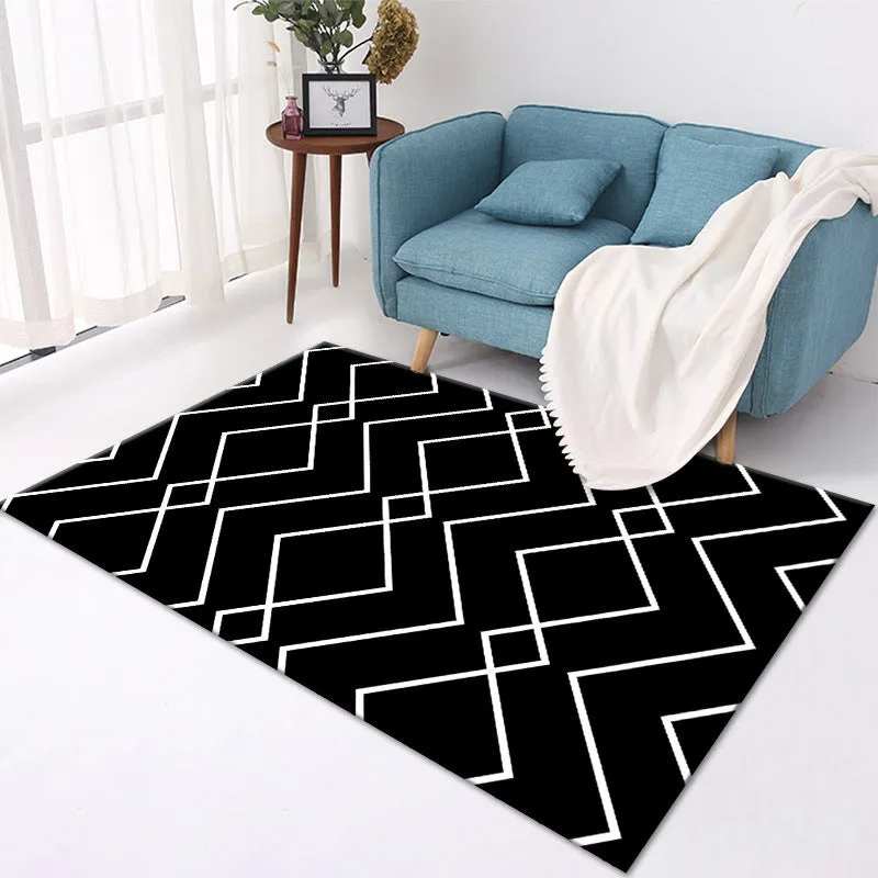Home crystal velvet polyester carpet machine-woven rectangle floor mat multiple sizes and colours