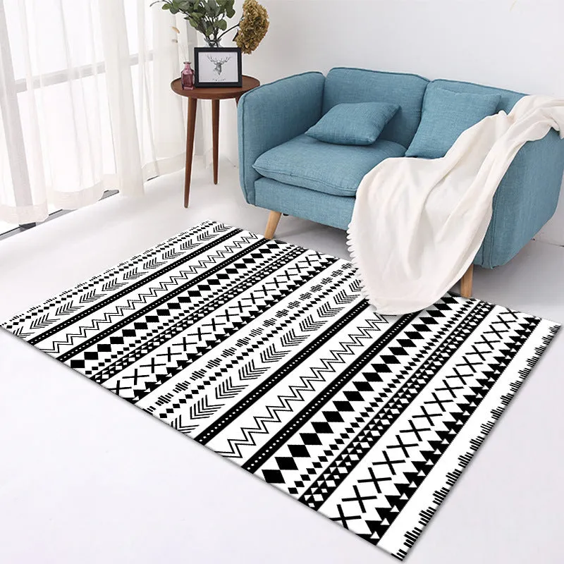 Home crystal velvet polyester carpet machine-woven rectangle floor mat multiple sizes and colours