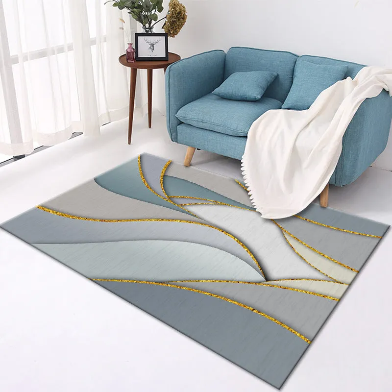 Home crystal velvet polyester carpet machine-woven rectangle floor mat multiple sizes and colours
