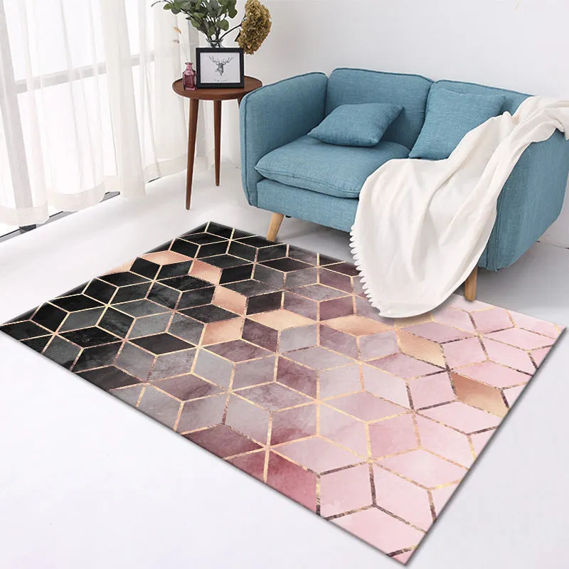 Home crystal velvet polyester carpet machine-woven rectangle floor mat multiple sizes and colours