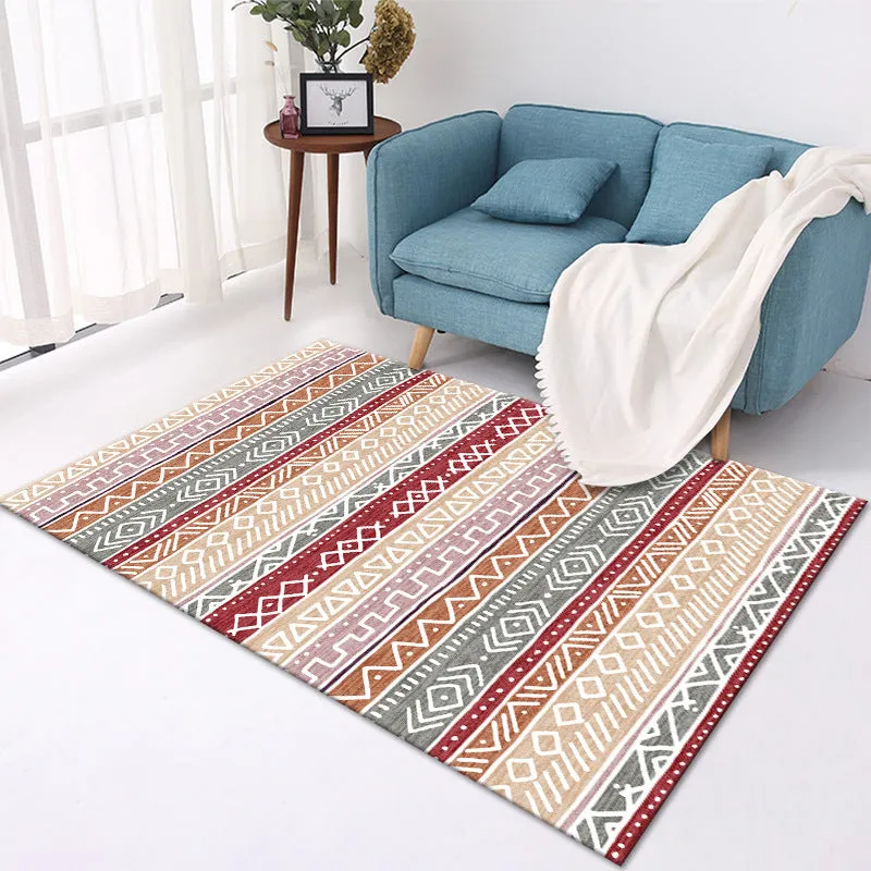 Home crystal velvet polyester carpet machine-woven rectangle floor mat multiple sizes and colours