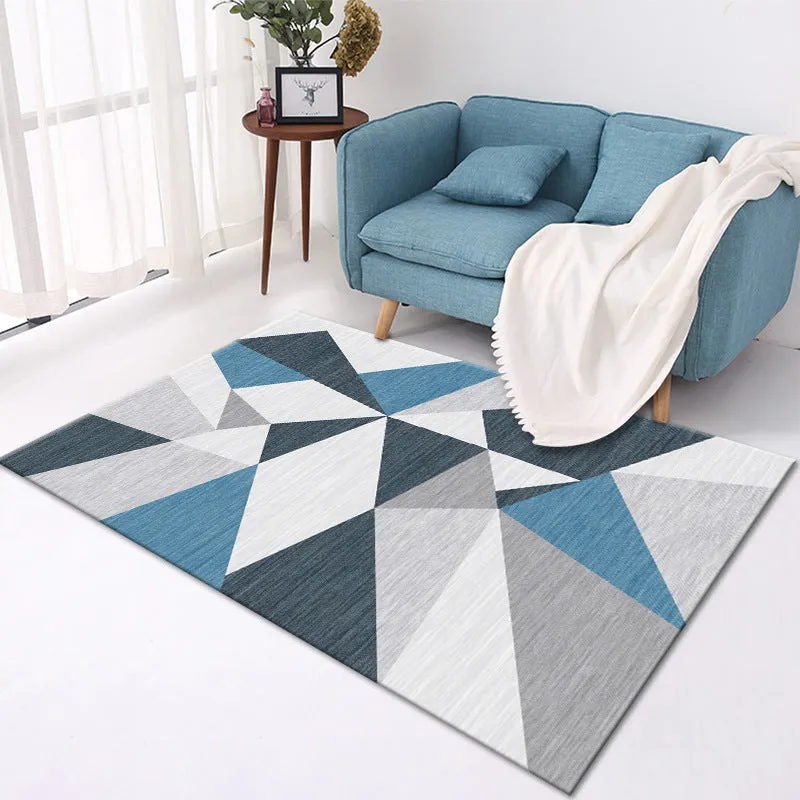 Home crystal velvet polyester carpet machine-woven rectangle floor mat multiple sizes and colours