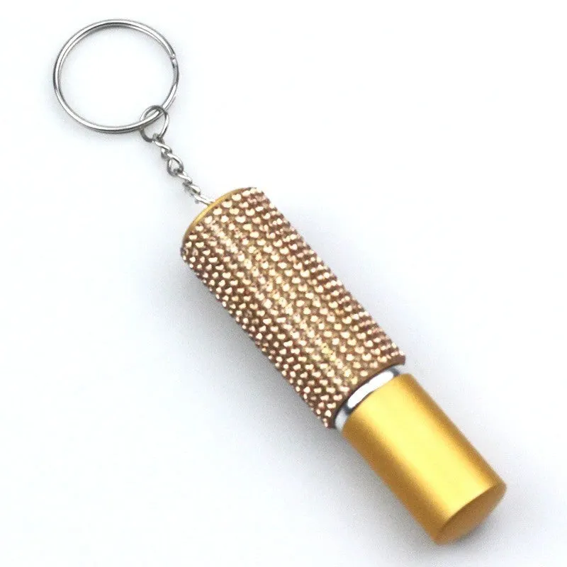 Decorative glass perfume atomiser in gift box – refillable spray bottle available in 48 colour options including gold, pink, blue and leopard print