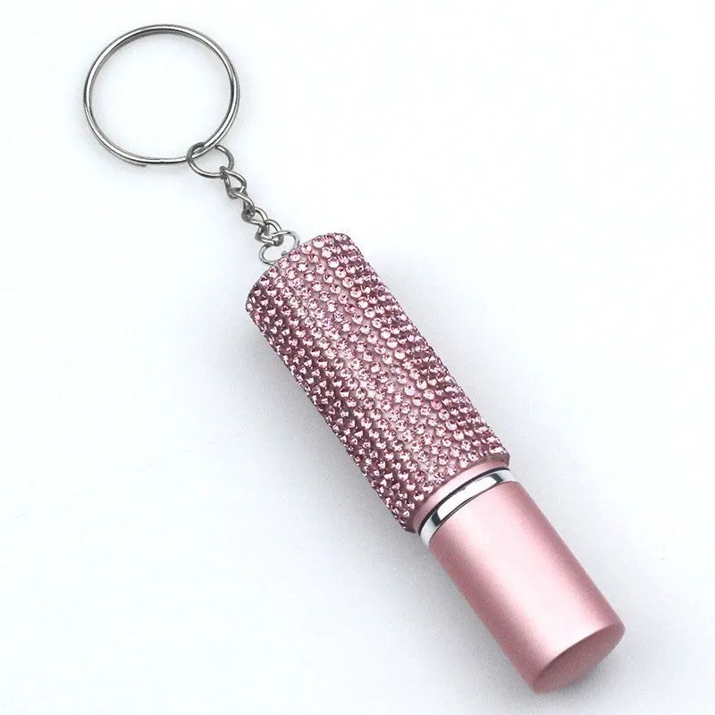 Decorative glass perfume atomiser in gift box – refillable spray bottle available in 48 colour options including gold, pink, blue and leopard print
