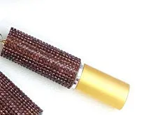 Decorative glass perfume atomiser in gift box – refillable spray bottle available in 48 colour options including gold, pink, blue and leopard print