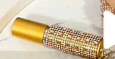 Decorative glass perfume atomiser in gift box – refillable spray bottle available in 48 colour options including gold, pink, blue and leopard print