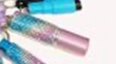 Decorative glass perfume atomiser in gift box – refillable spray bottle available in 48 colour options including gold, pink, blue and leopard print