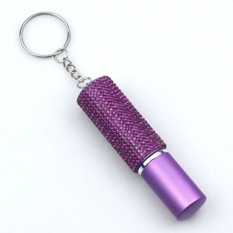 Decorative glass perfume atomiser in gift box – refillable spray bottle available in 48 colour options including gold, pink, blue and leopard print