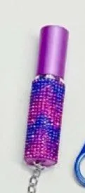 Decorative glass perfume atomiser in gift box – refillable spray bottle available in 48 colour options including gold, pink, blue and leopard print