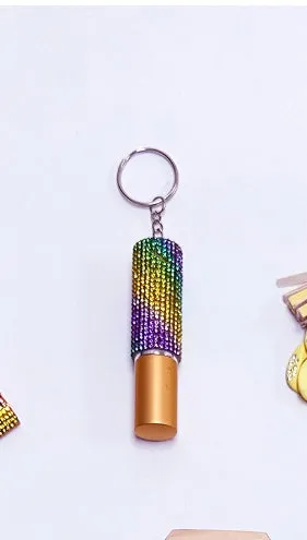 Decorative glass perfume atomiser in gift box – refillable spray bottle available in 48 colour options including gold, pink, blue and leopard print