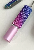 Decorative glass perfume atomiser in gift box – refillable spray bottle available in 48 colour options including gold, pink, blue and leopard print