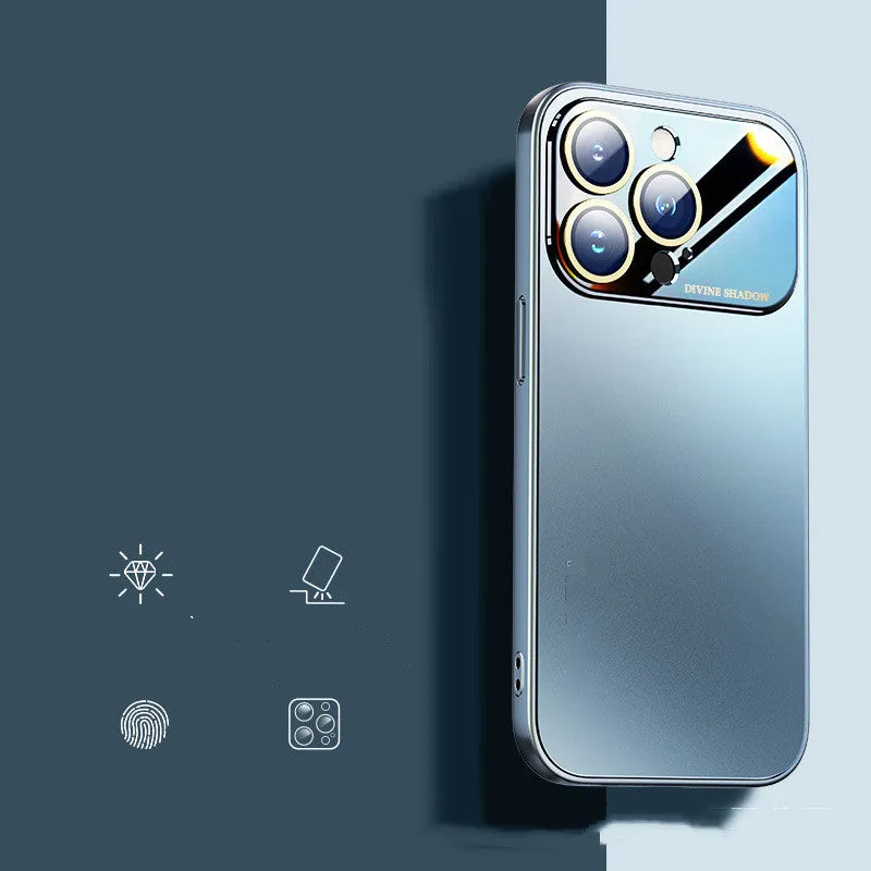 Frosted silicone phone case for Apple iPhone with window back in multiple colours