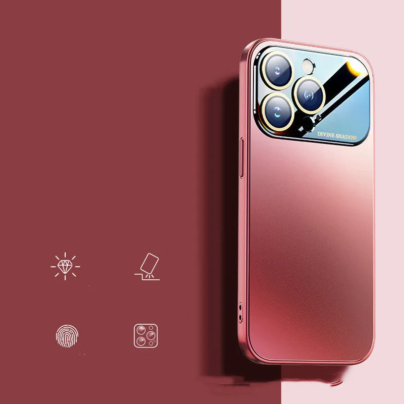 Frosted silicone phone case for Apple iPhone with window back in multiple colours