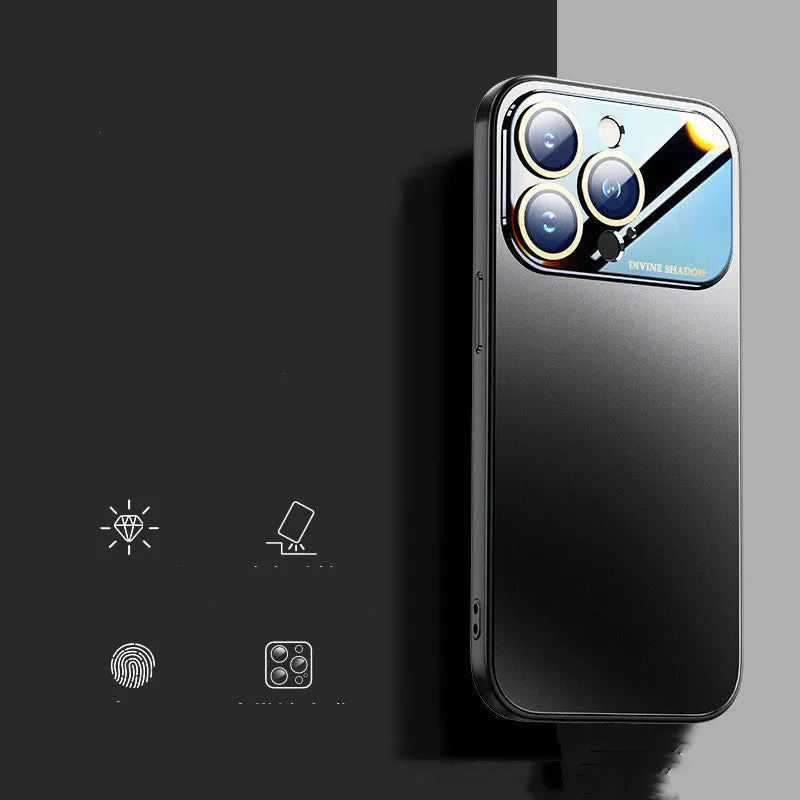 Frosted silicone phone case for Apple iPhone with window back in multiple colours