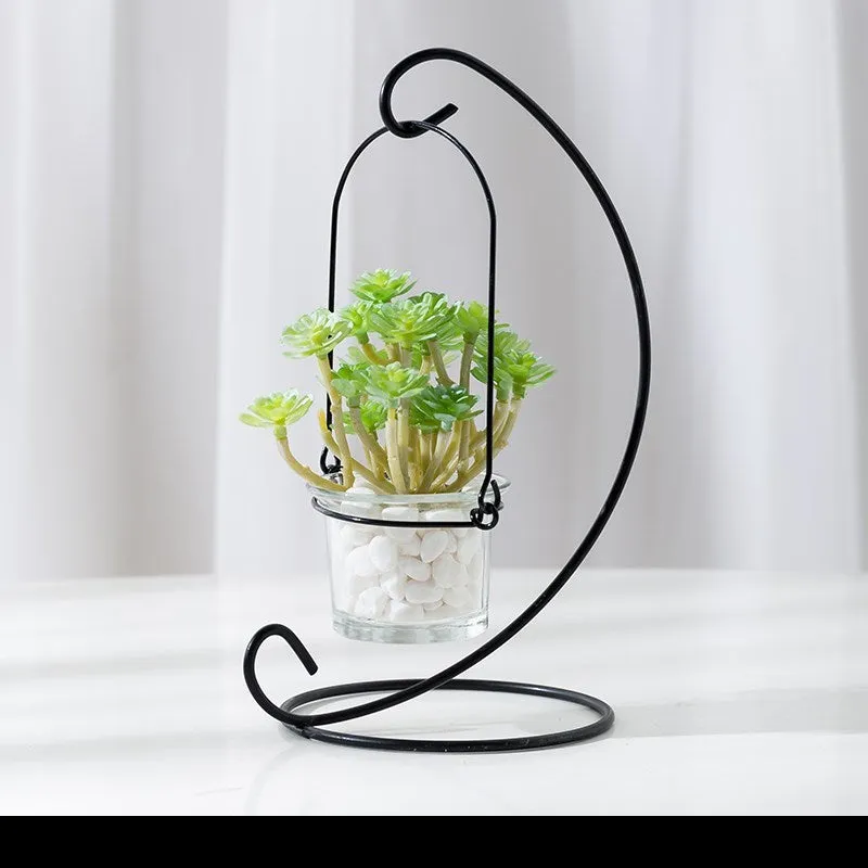 Cement potted plant with hanging feet creative pendant doll in two colour options