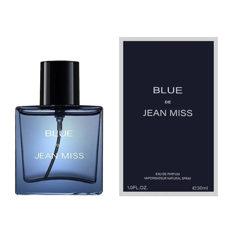 Men's perfume in black bottle with woody citrus fragrance notes of sandalwood and cedar