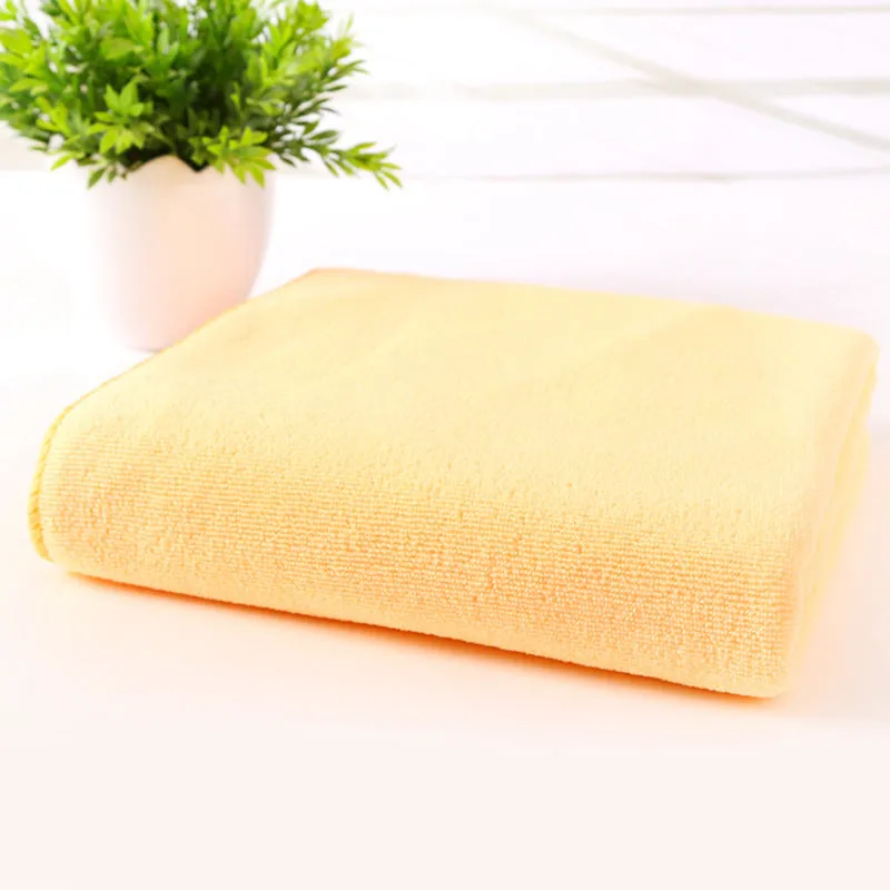 Microfiber bath towel 70 x 140cm in beige, blue, brown, green, pink, purple, red, white, yellow