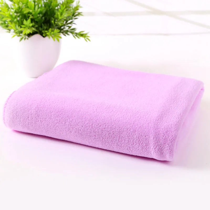 Microfiber bath towel 70 x 140cm in beige, blue, brown, green, pink, purple, red, white, yellow