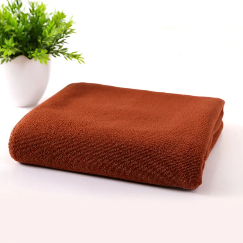 Microfiber bath towel 70 x 140cm in beige, blue, brown, green, pink, purple, red, white, yellow