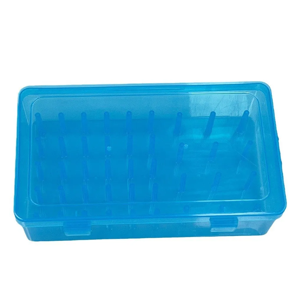 42 compartment transparent plastic embroidery thread storage box with dividers