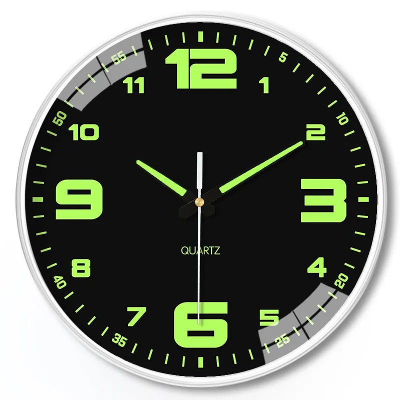 20cm diameter luminous wall clock with modern design and plastic shell for home and office use