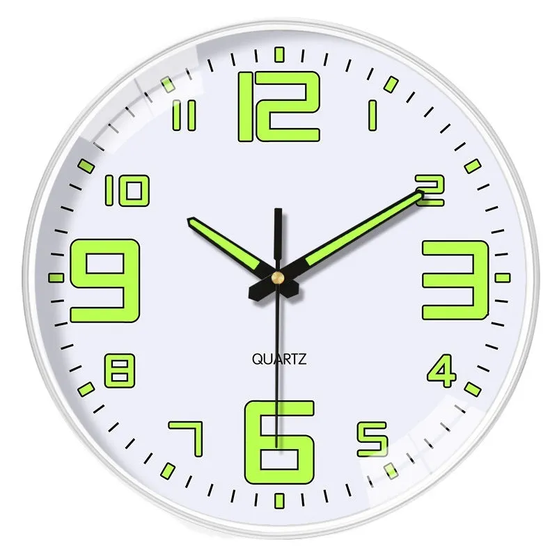 20cm diameter luminous wall clock with modern design and plastic shell for home and office use