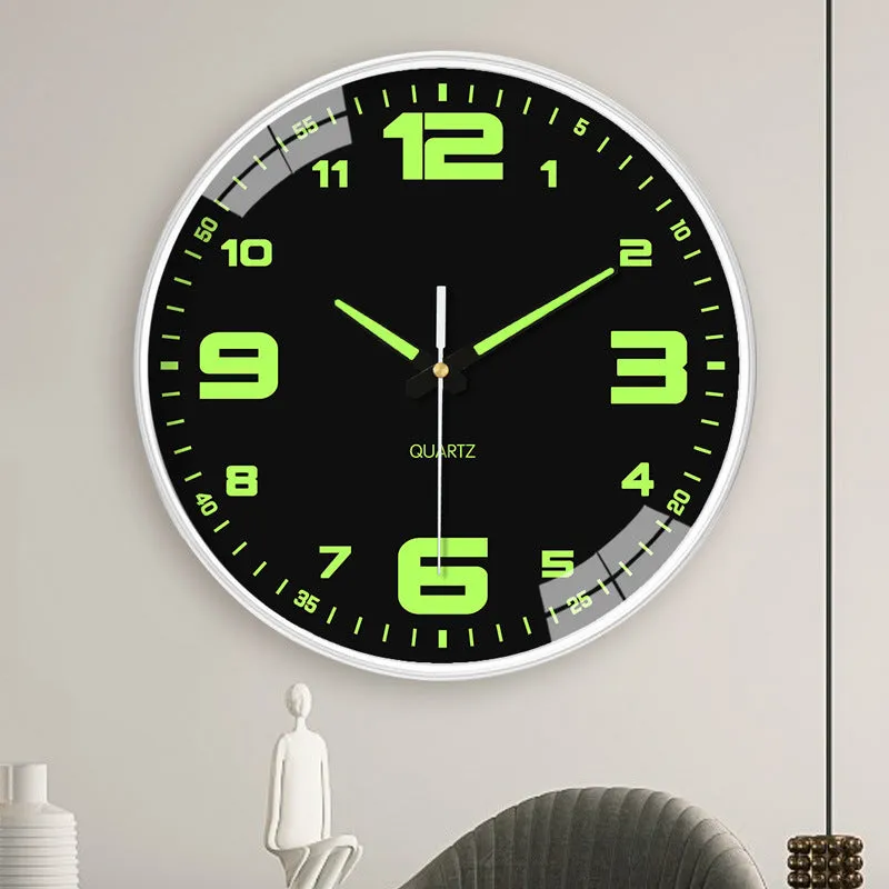 20cm diameter luminous wall clock with modern design and plastic shell for home and office use