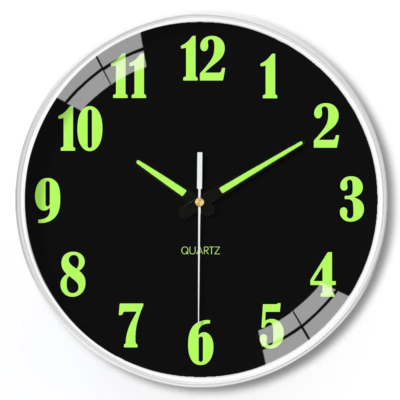 20cm diameter luminous wall clock with modern design and plastic shell for home and office use