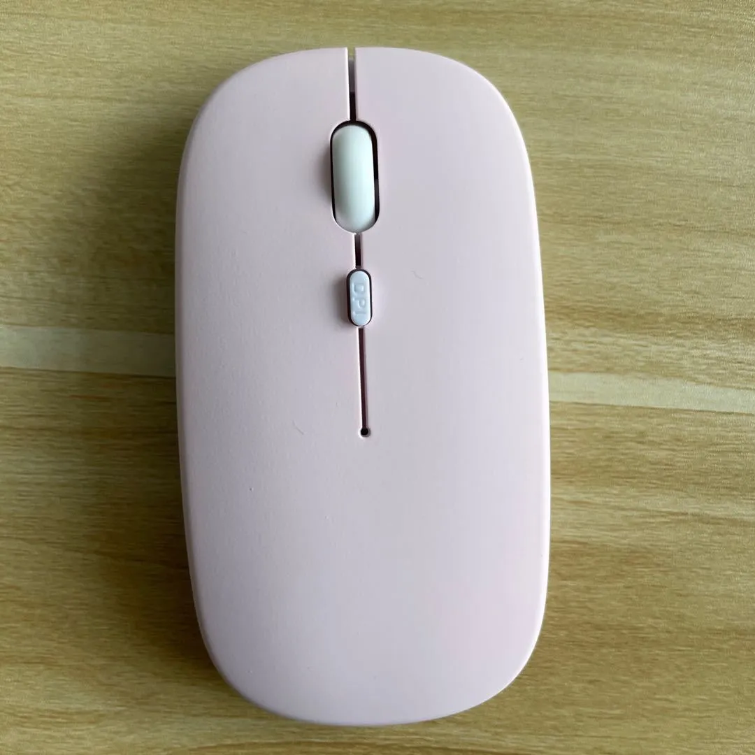 Ultra-thin dual-mode wireless Bluetooth mouse with four-way wheel and adjustable DPI in black