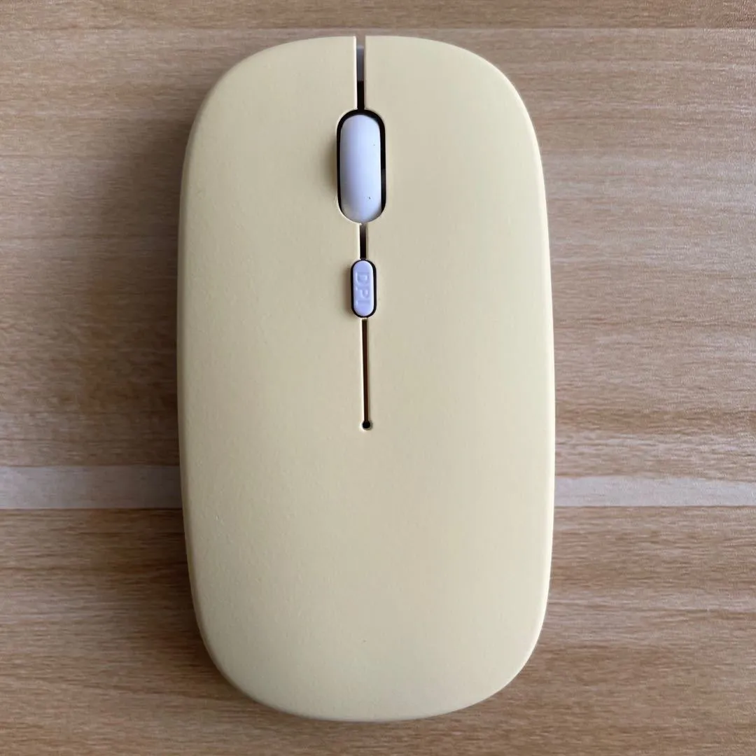 Ultra-thin dual-mode wireless Bluetooth mouse with four-way wheel and adjustable DPI in black